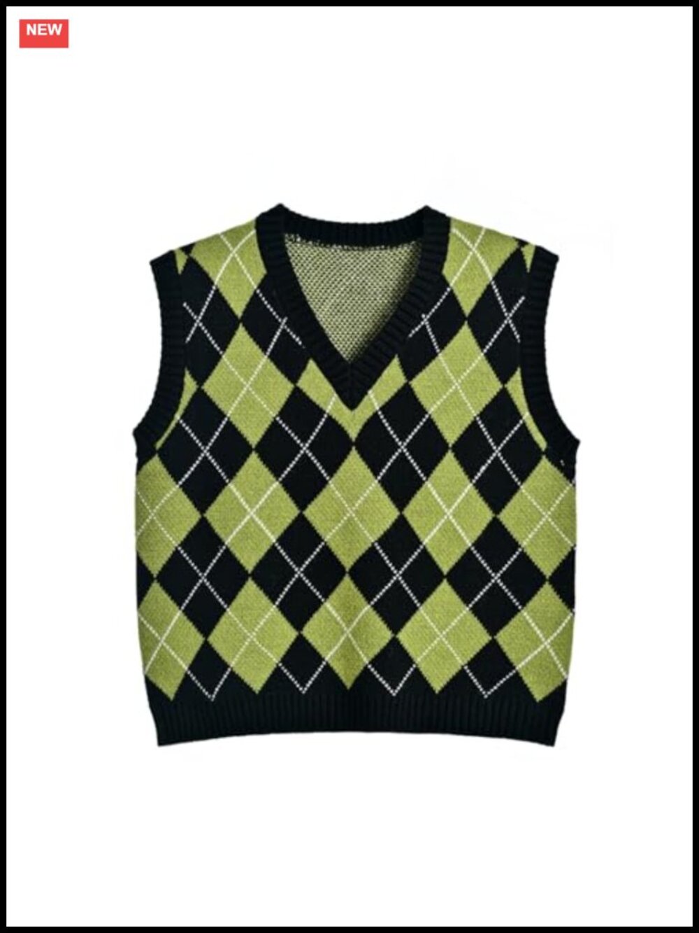 Women's Knit Sweater Vest V-Neck Sleeveless Crop Tank Preppy Y2K Style